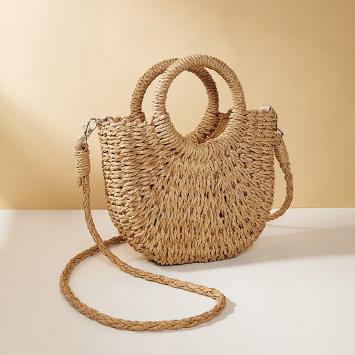 straw crossbody bag, view 3 - MRSLM