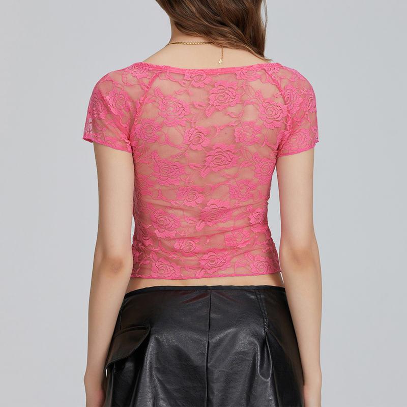 floral lace corset shirt, view 7 - MRSLM