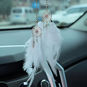 dream catcher car ornament with feather, view 8 - MRSLM
