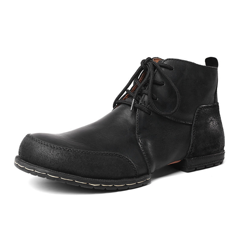vintage british leather ankle boots, view 7 - MRSLM