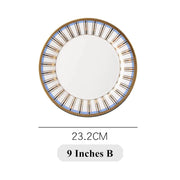 nordic bone china plate set, view 3 - MRSLM