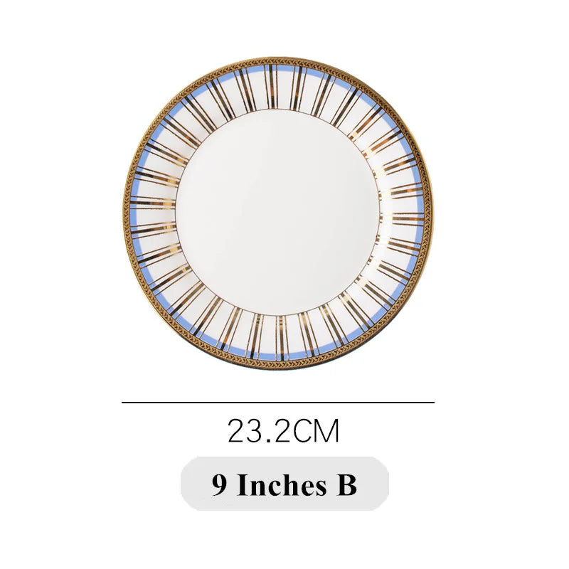 nordic bone china plate set, view 3 - MRSLM