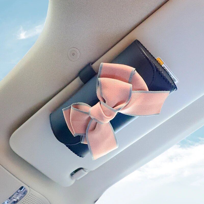 bowknot car sunglasses case, view 2 - MRSLM