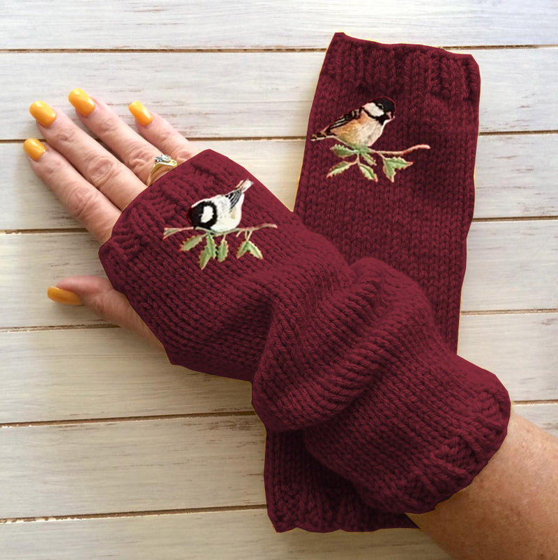 Women's knitted half finger gloves - MRSLM