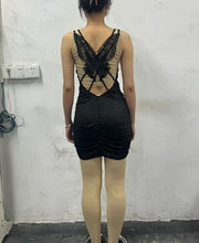 hollow out butterfly dress, view 5 - MRSLM