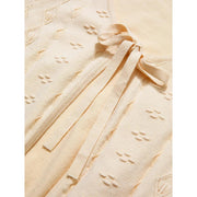 apricot V-neck knit cardigan, view 7 - MRSLM
