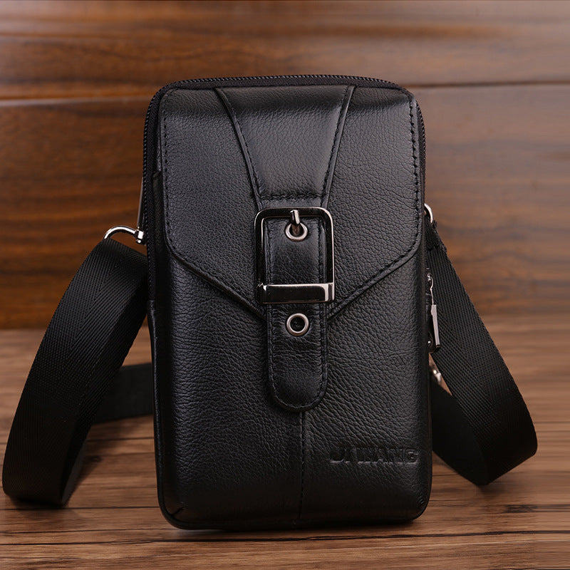 mini cowhide phone waist bag, view 4 - MRSLM
