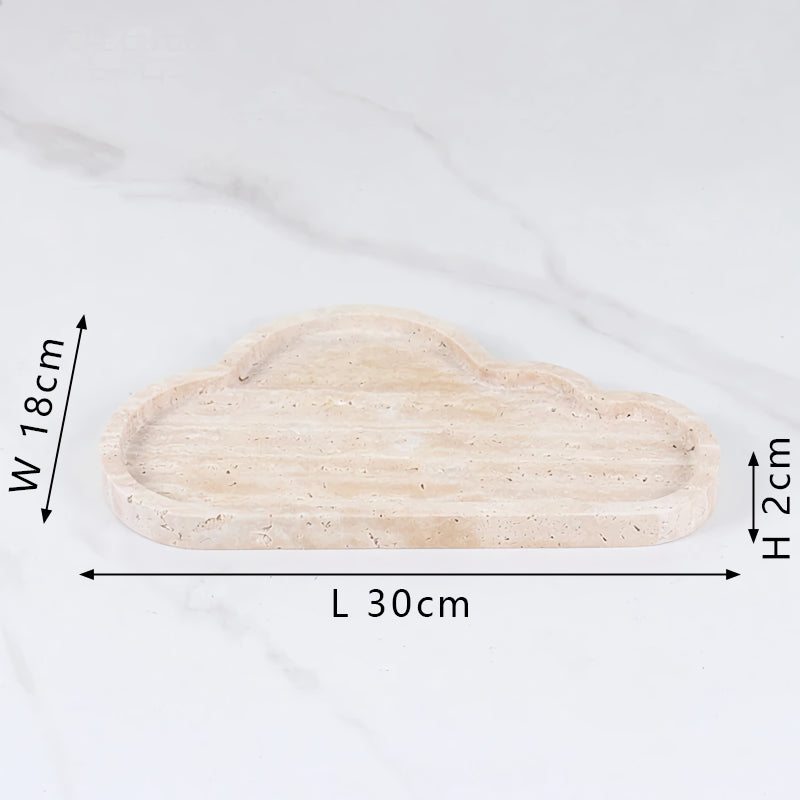 cloud shape natural marble vanity tray, view 2 - MRSLM