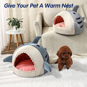 cartoon shark cat bed, view 4 - MRSLM