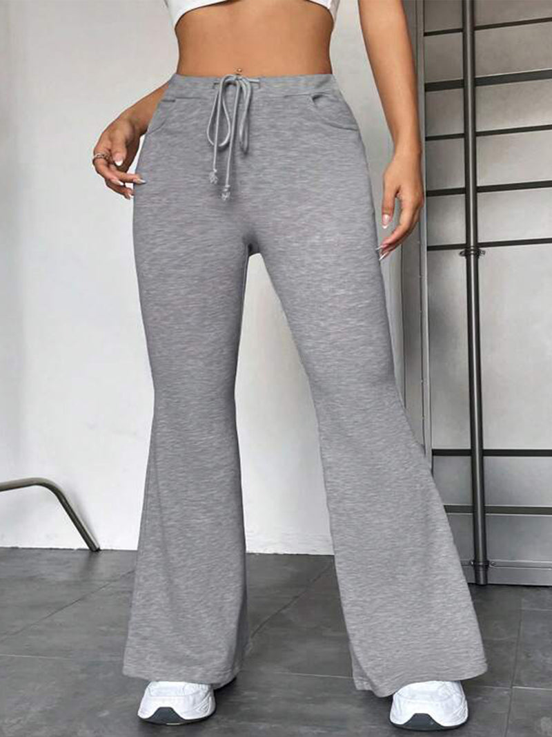 Stitching Yoga Exercise Pants Outdoor Casual Flared Pants