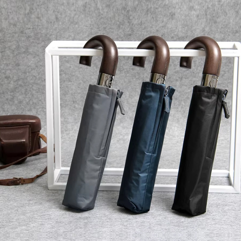 automatic wooden handle umbrella - MRSLM