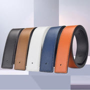 men's no-buckle split leather belt - MRSLM