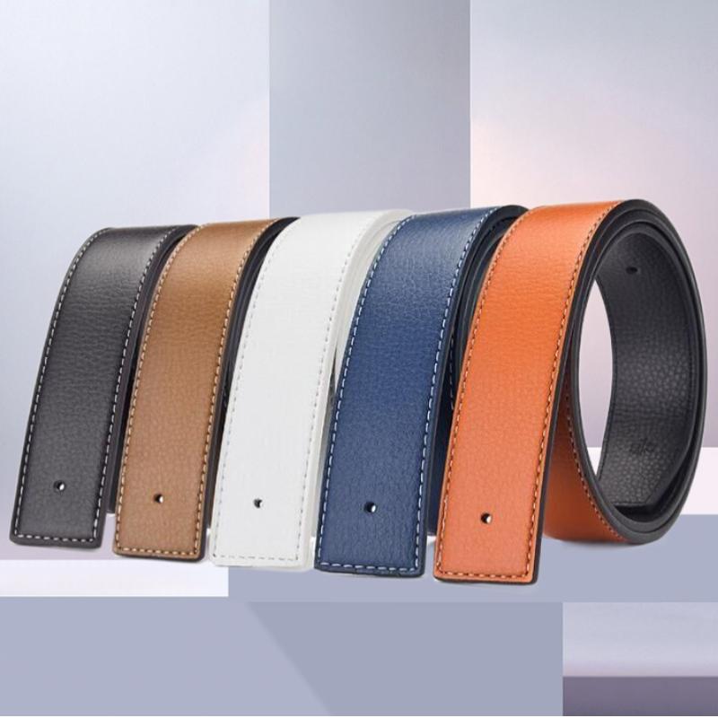 men's no-buckle split leather belt - MRSLM