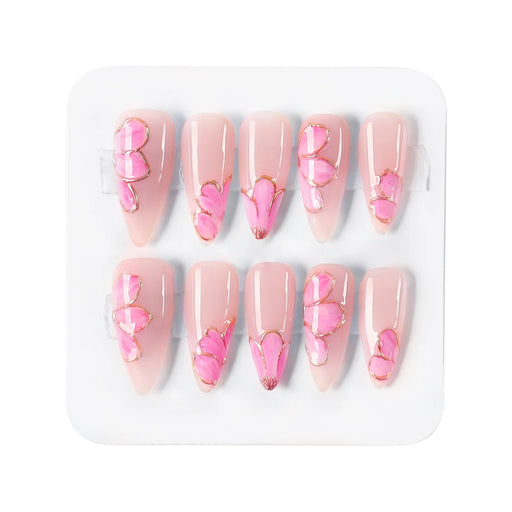 long almond press-on nails set, view 2 - MRSLM
