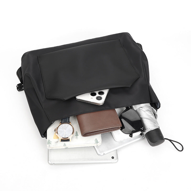 waterproof nylon crossbody cycling bag, view 3 - MRSLM