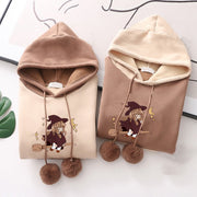 loose hooded jacket with cute print, view 5 - MRSLM