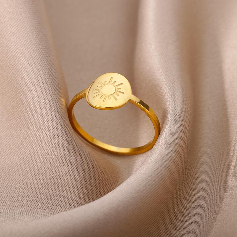 round gold sun rings - MRSLM