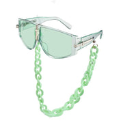 oversized steampunk shield sunglasses, view 6 - MRSLM
