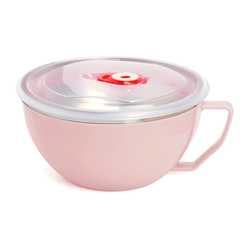 colorful stainless steel bowl with handle, view 3 - MRSLM
