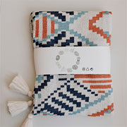 boho geometric thin cotton blanket, view 2 - MRSLM