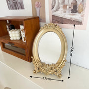 gold carved frame table mirror, view 3 - MRSLM