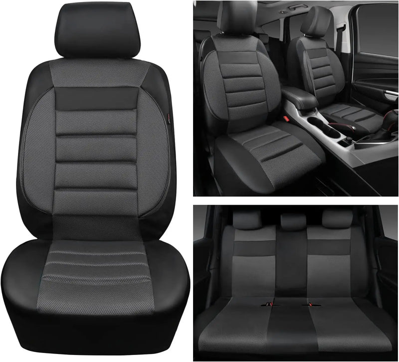 leather car seat covers with 3D foam, view 4 - MRSLM