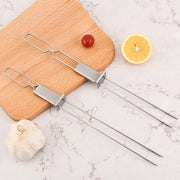 stainless steel semi-automatic bbq grill forks, view 7 - MRSLM