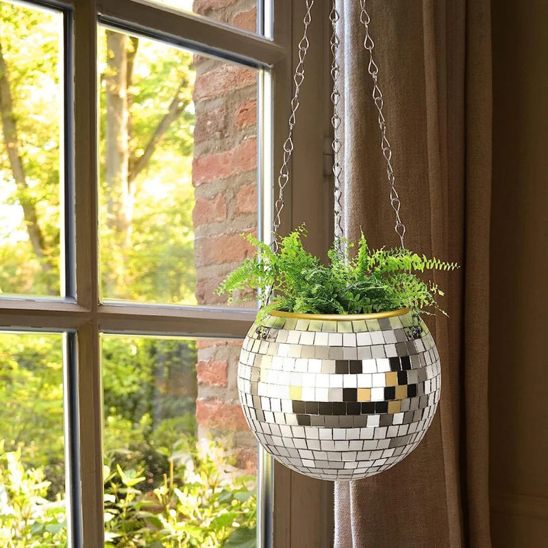 Disco ball hanging planter, view 5 - MRSLM