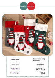 embroidered christmas stocking gift bag, view 5 - MRSLM