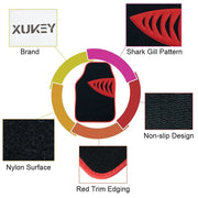 Universal car floor mats with red trim, view 5 - MRSLM