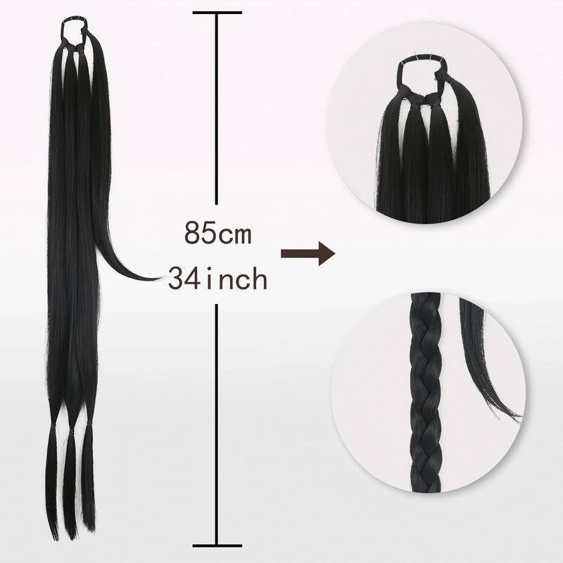 synthetic braided ponytail hair extension, view 12 - MRSLM