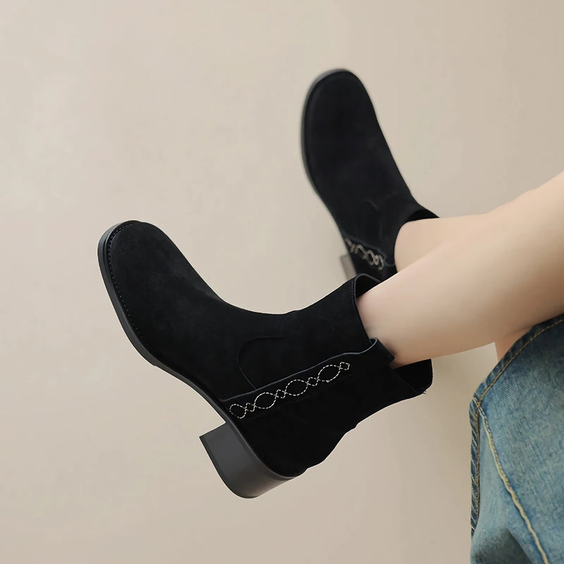 women's suede ankle boots, view 7 - MRSLM