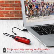 rechargeable LED bike tail light, view 6 - MRSLM