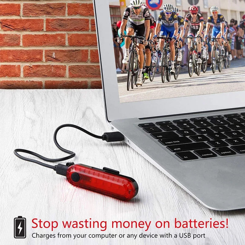 rechargeable LED bike tail light, view 6 - MRSLM