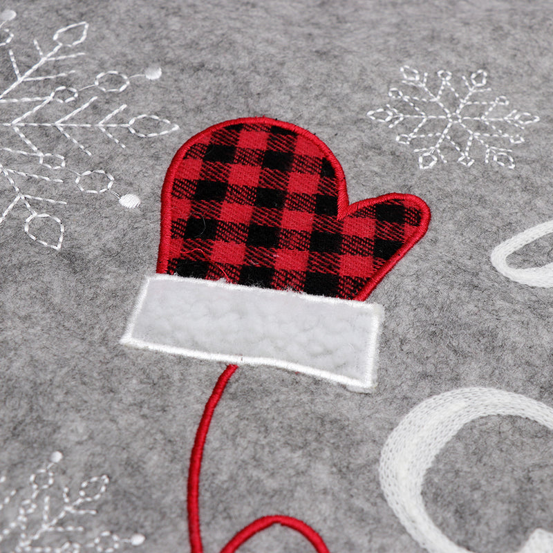 Christmas glove pattern tree skirt, view 2 - MRSLM