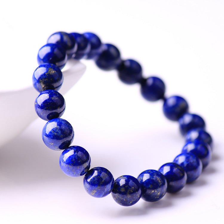 natural afghan lapis lazuli bead bracelet, view 3 - MRSLM