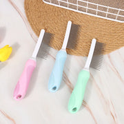 pet grooming comb with long and short teeth, view 7 - MRSLM