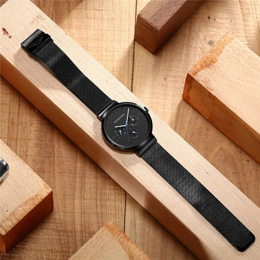 men's quartz mesh band watch - MRSLM