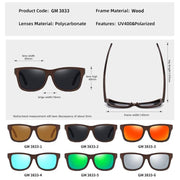 natural bamboo polarized sunglasses, view 10 - MRSLM