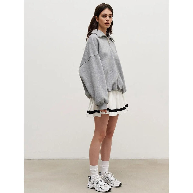 Women's oversized zip-up sweatshirt, view 7 - MRSLM