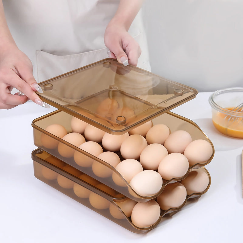 stackable self-rolling egg storage box, view 10 - MRSLM