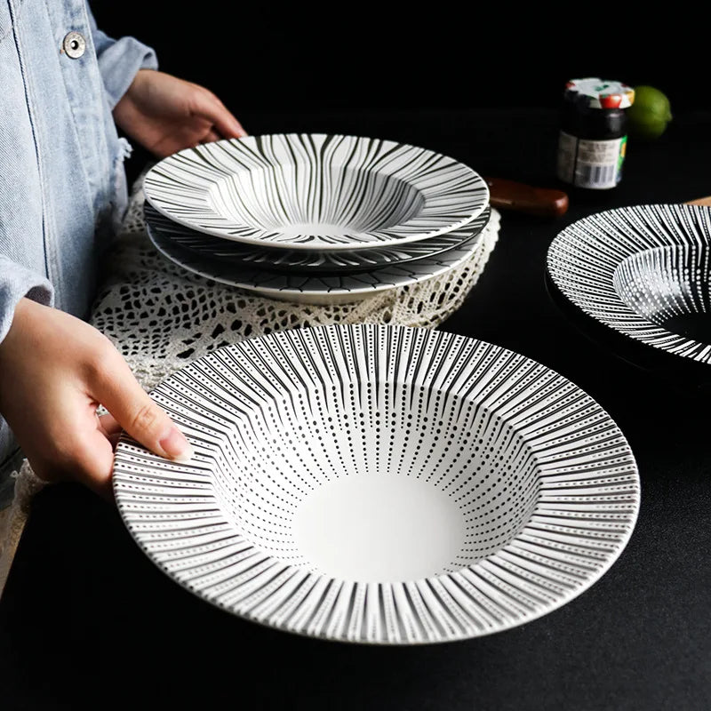 Ceramic deep plates for pasta, soup and salad, view 7 - MRSLM