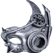 Steampunk half face mask, view 3 - MRSLM