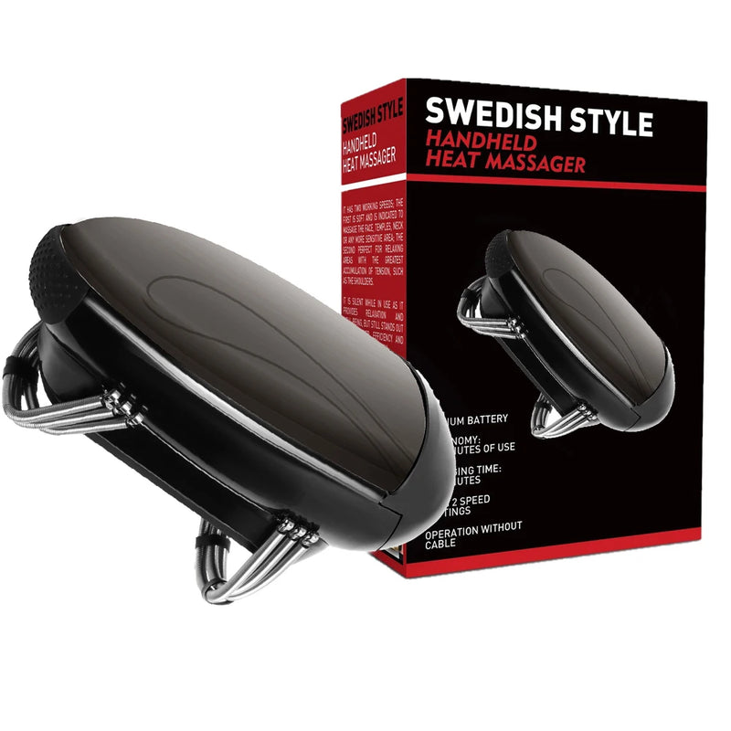 cordless handheld vibration and heat massager, view 2 - MRSLM