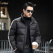Men's stand collar duck down coat, view 6 - MRSLM