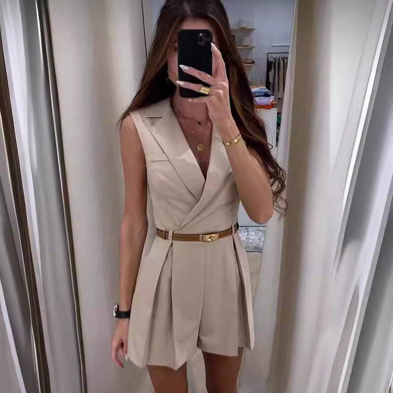 women's commuter suit jumpsuit, view 2 - MRSLM
