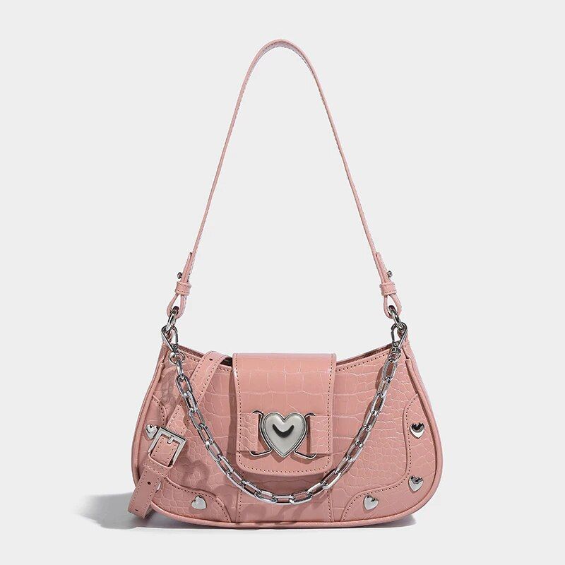 punk chain underarm purse, view 3 - MRSLM