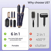 6-in-1 hair dryer brush, view 6 - MRSLM
