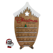 Wooden Christmas countdown calendar decoration, view 8 - MRSLM