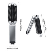 portable foldable hair brush with mirror, view 10 - MRSLM
